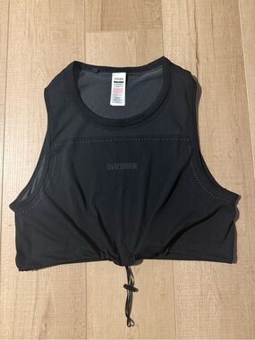 Gymshark Drawstring Black Cropped Tank